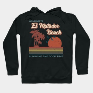 El Matador Beach Retro Sunset - El Matador Beach Hoodie